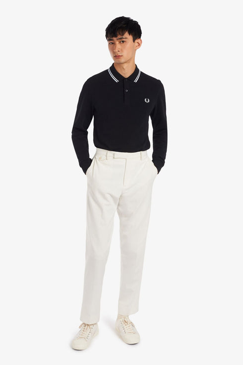 Polo Uomo M3636 manica lunga regular fit Nero bianco FRED PERRY- Francavilla Moda